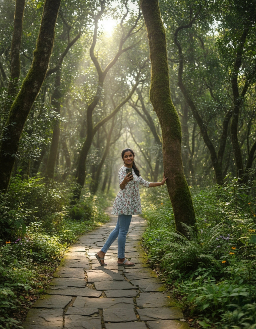 Women’s White Floral Printed Tunic Top