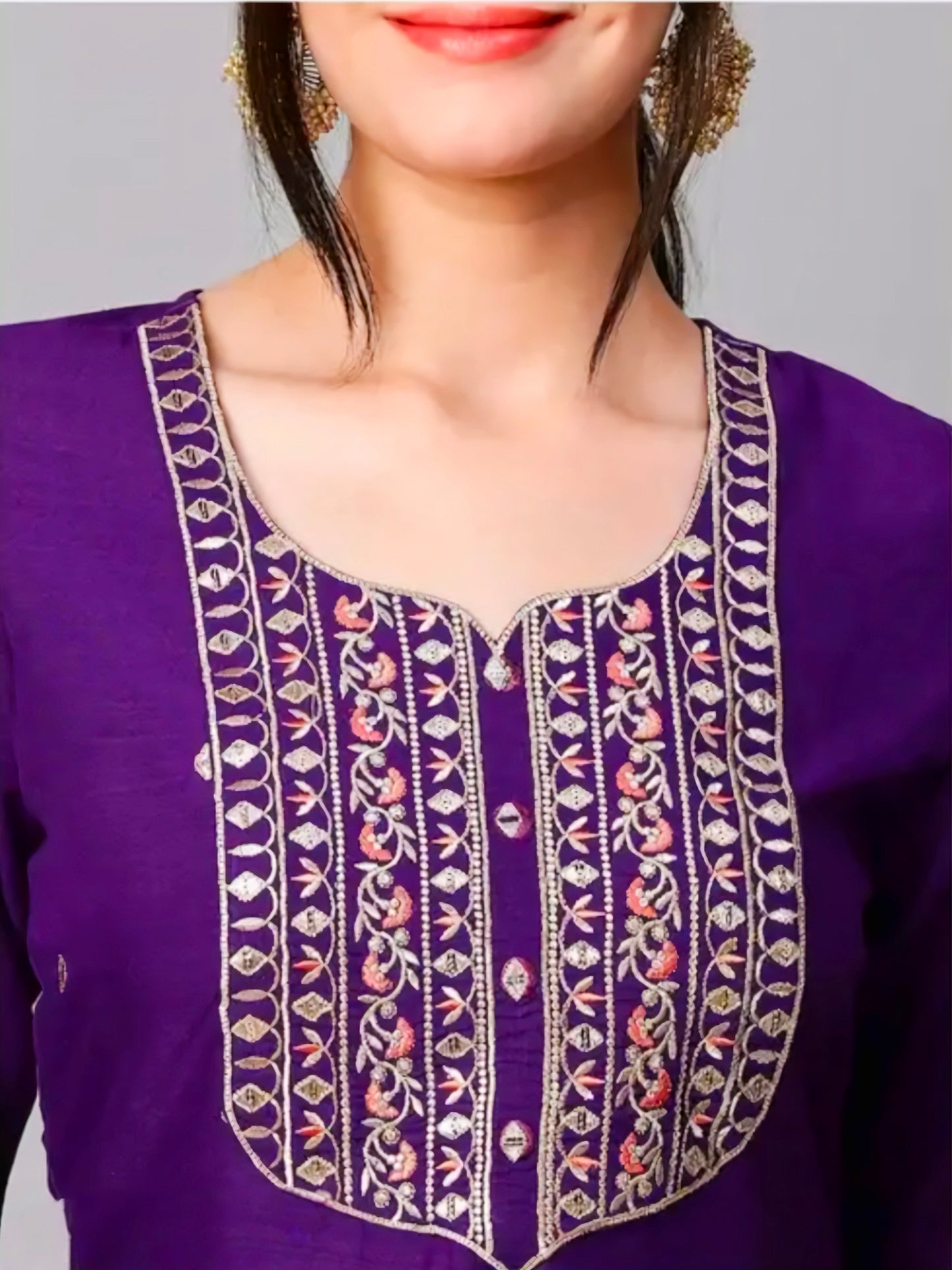 Women’s Embroidered Kurta Set with Dupatta