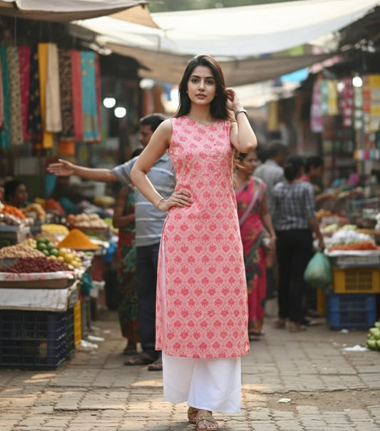 Printed Kurta Palazzo Set