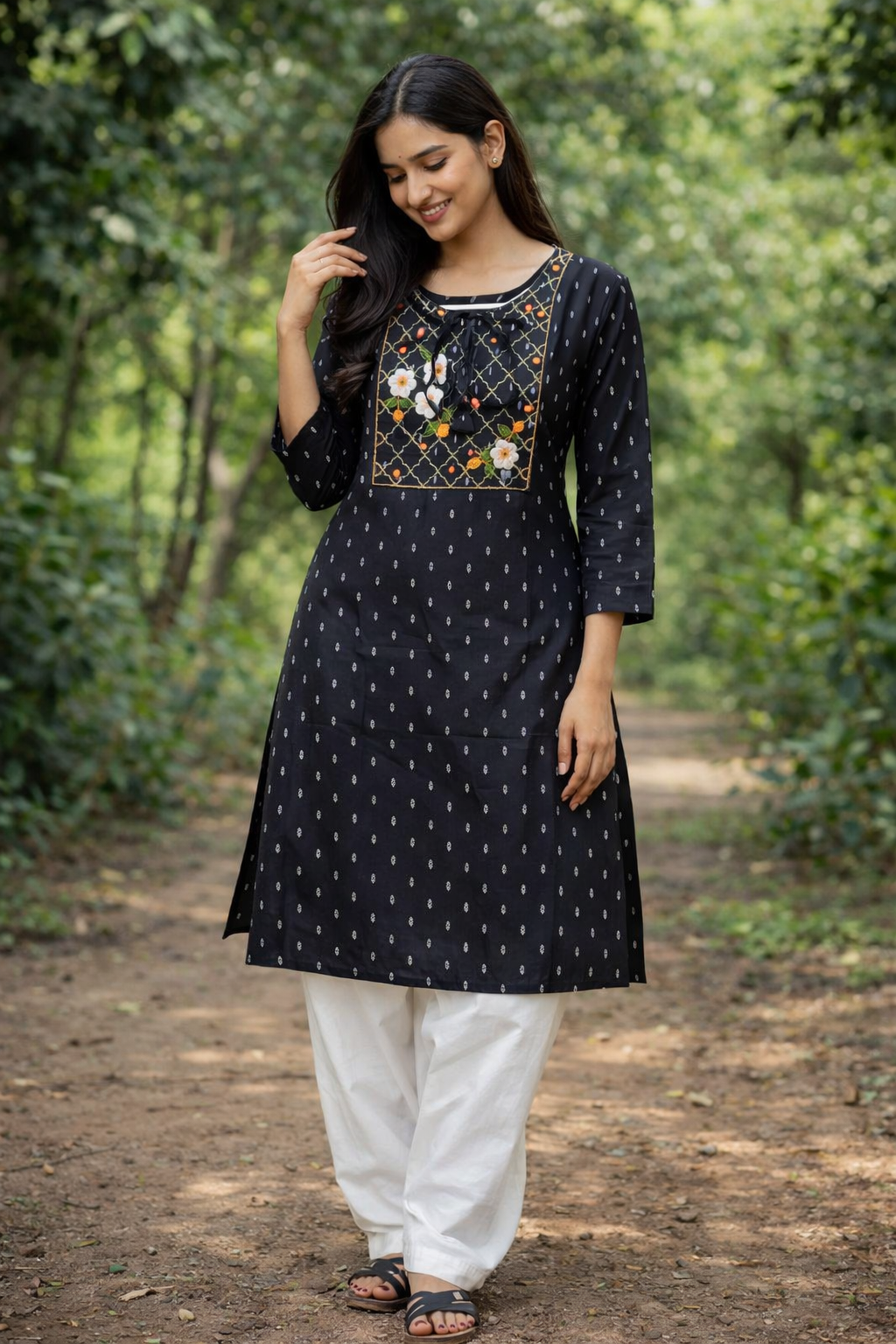Elegant Embroidered Kurta Set with Pants