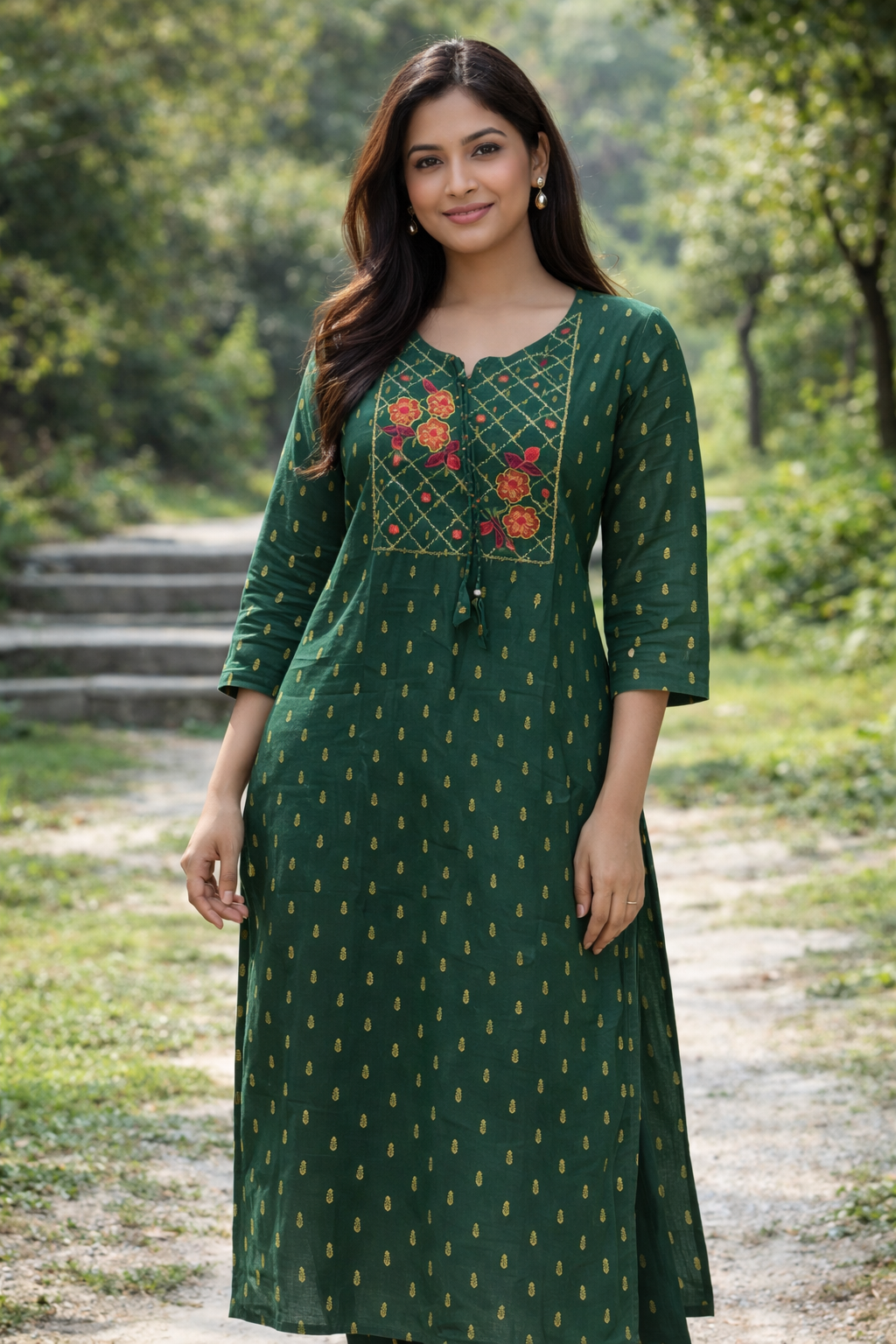 Elegant Embroidered Kurta Set with Pants